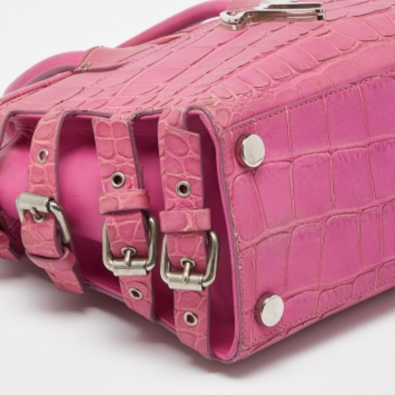 Giuseppe Zanotti Fourre-tout G17 en cuir gaufré rose Pour femmes en vente