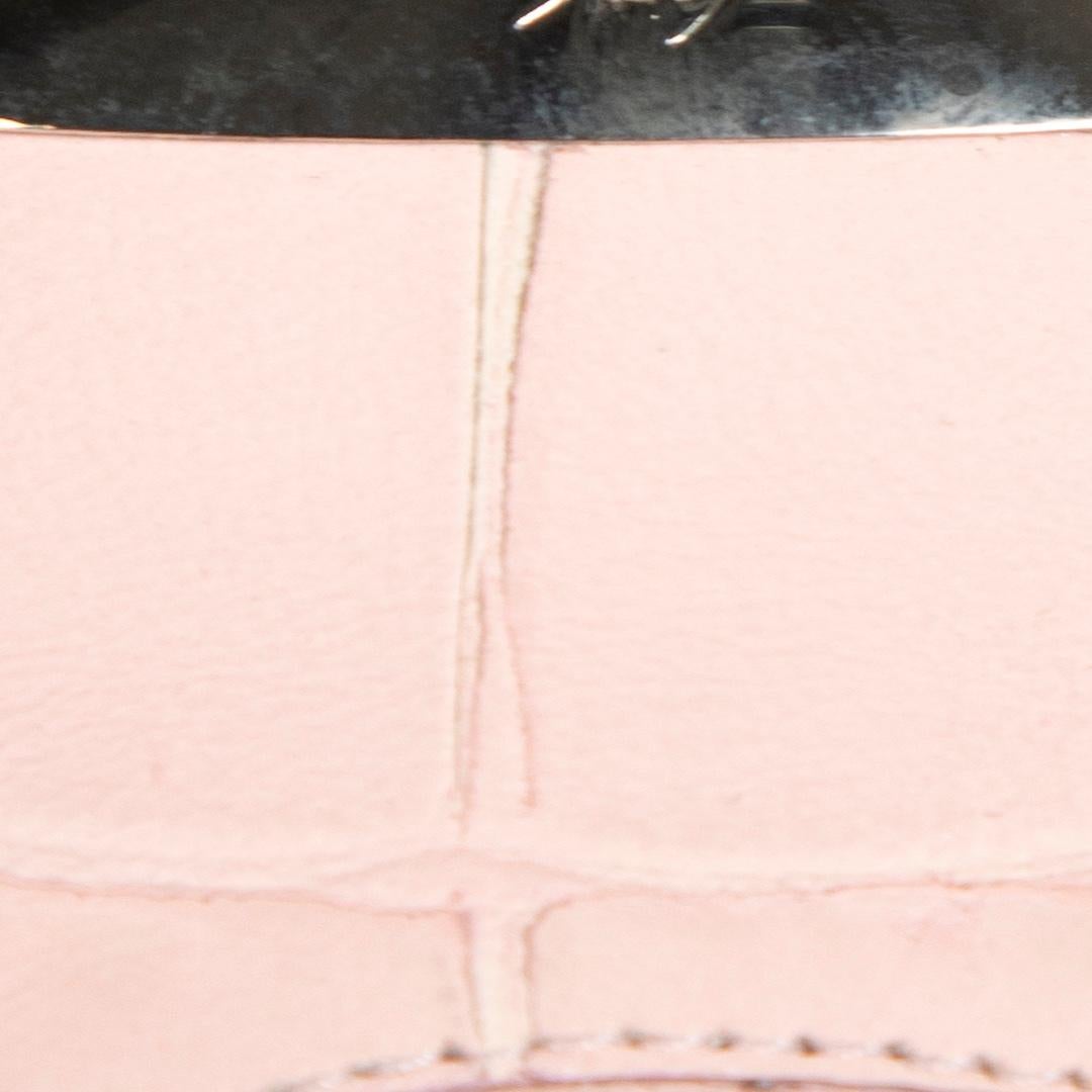 Women's Giuseppe Zanotti Pink Leather Ballet Flats Size IT 38 For Sale