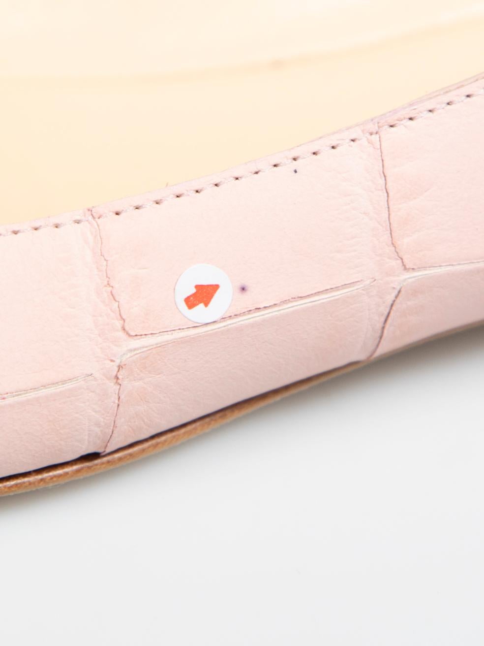 Giuseppe Zanotti Pink Leather Ballet Flats Size IT 38 For Sale 3