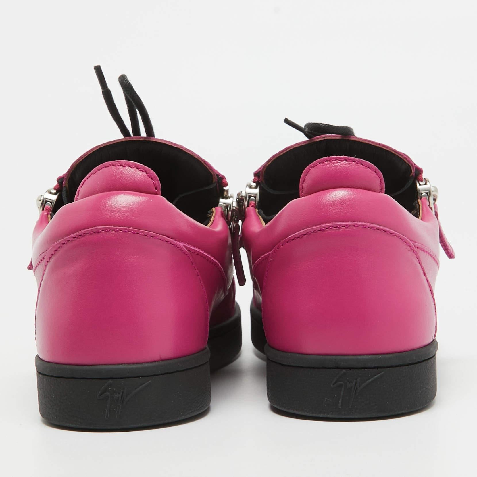 Giuseppe Zanotti Rosa Leder Dona Low Top Turnschuhe Größe 39 Damen