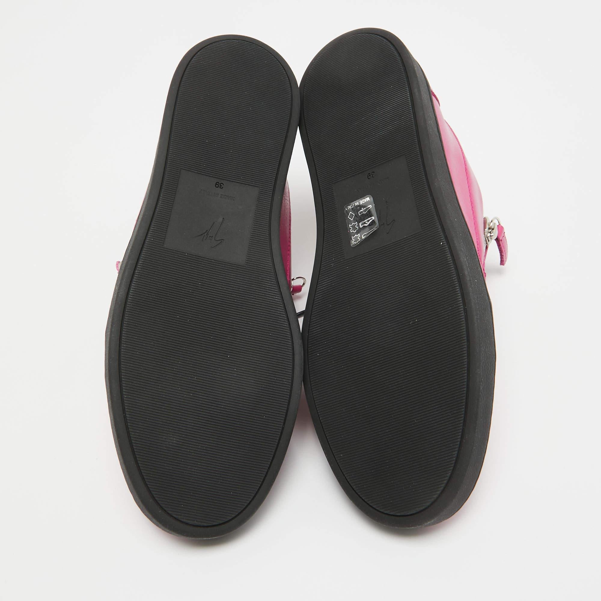 Giuseppe Zanotti Rosa Leder Dona Low Top Turnschuhe Größe 39 1