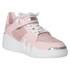 Giuseppe Zanotti Pink Leather 
Suede Talon Trainers Size IT 40
