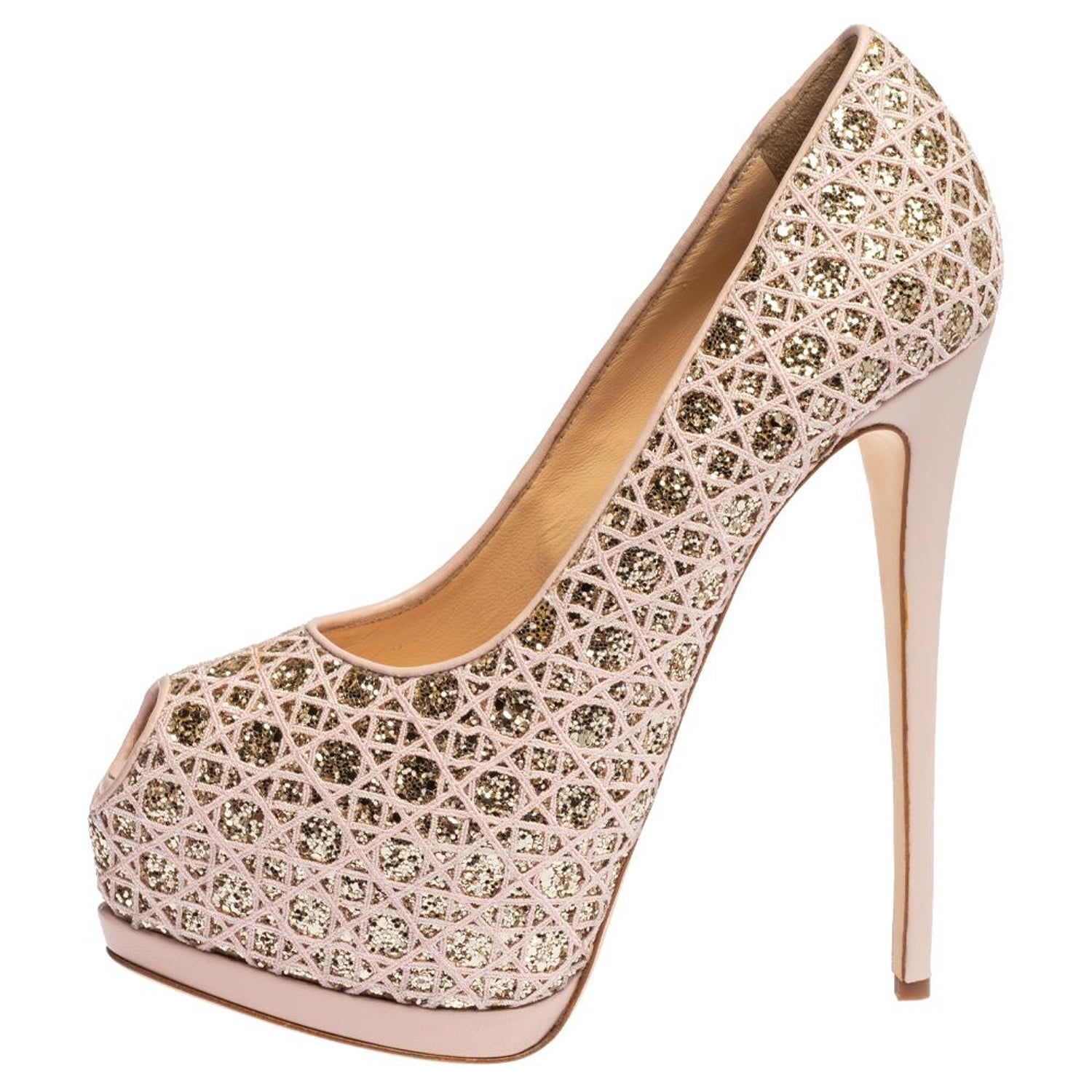 Heels Shoes Giuseppe Zanotti Womens Glitter Pumps 