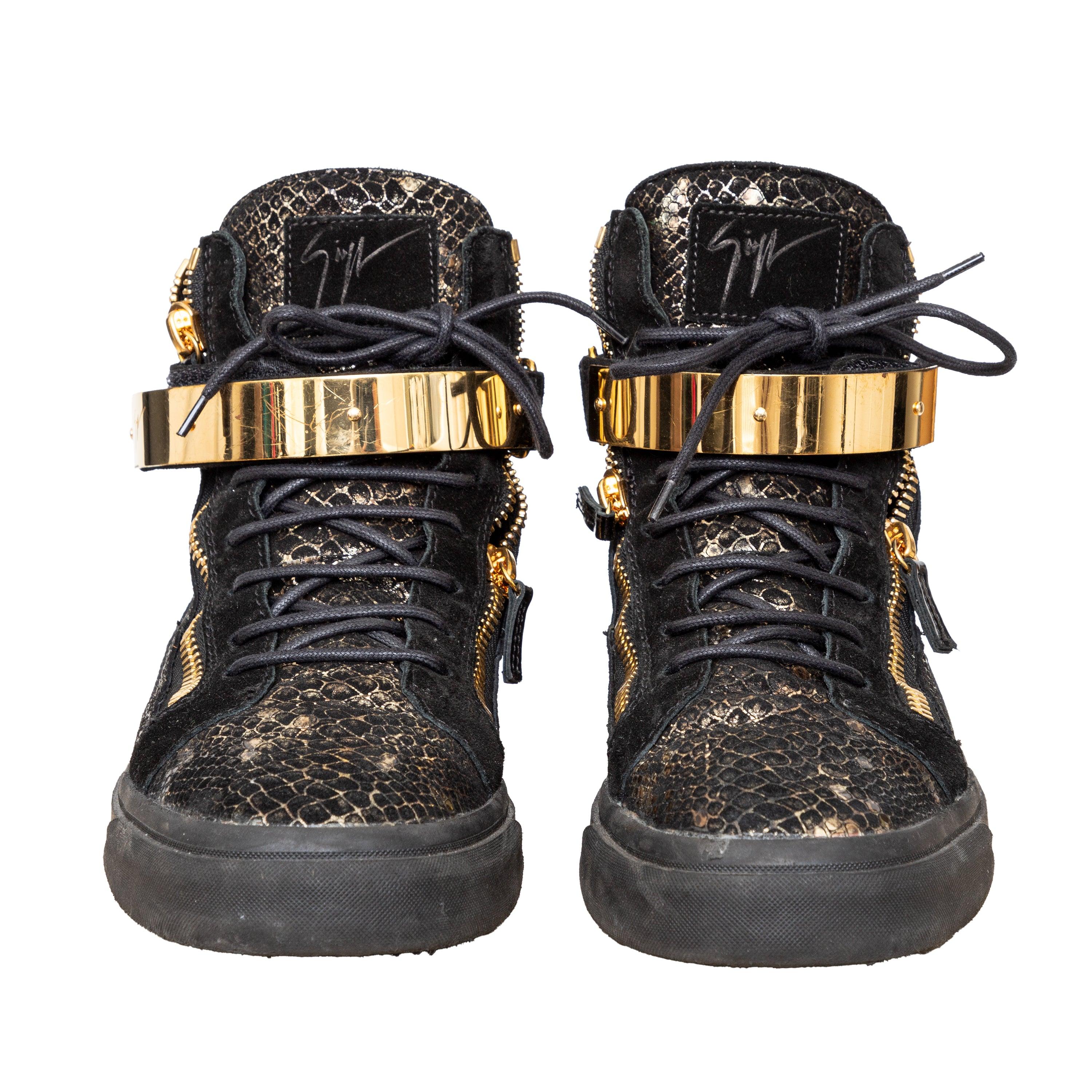 Giuseppe Zanotti Printed Snakeskin Sneakers - '10s In Excellent Condition For Sale In Milano, IT