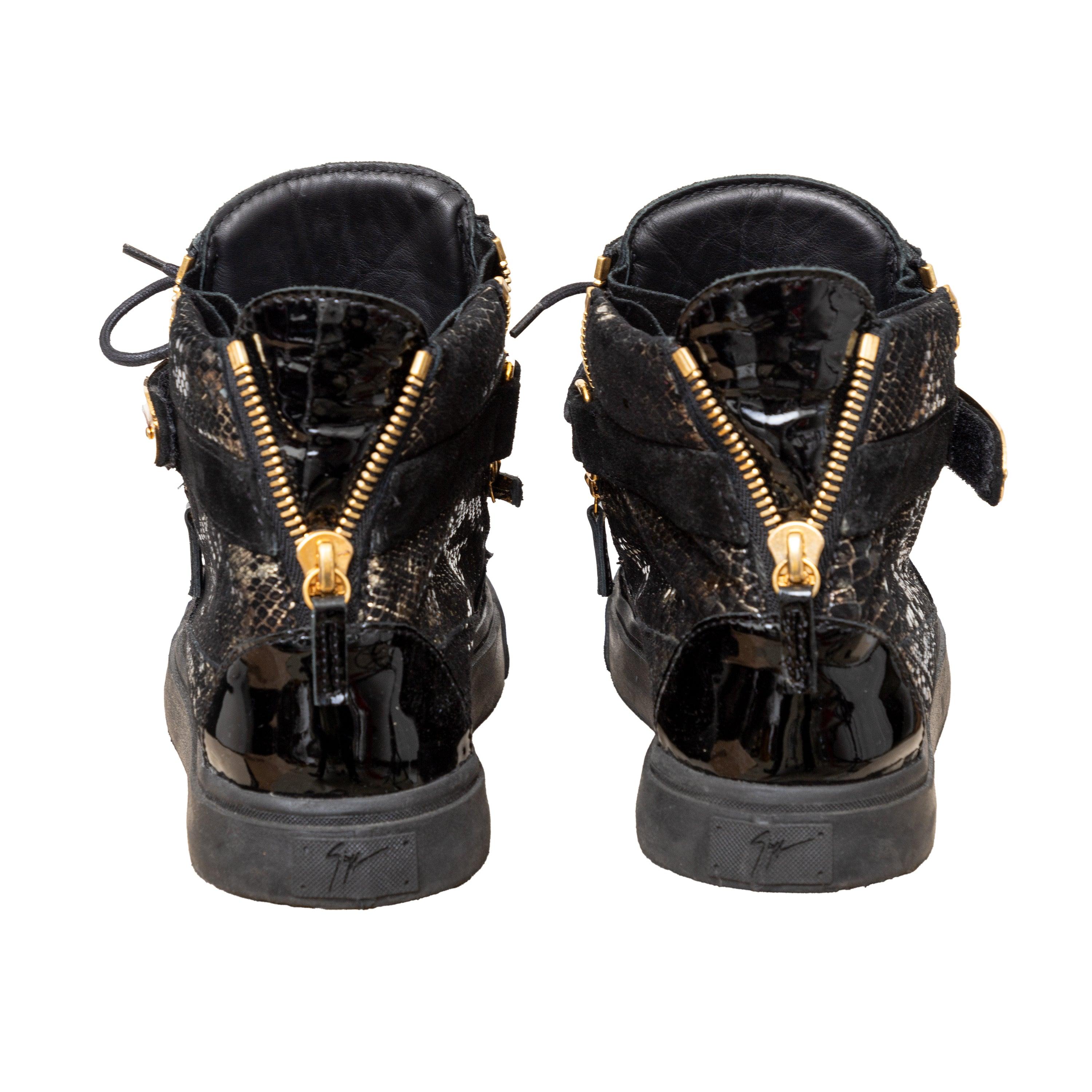 Men's Giuseppe Zanotti Printed Snakeskin Sneakers - '10s For Sale