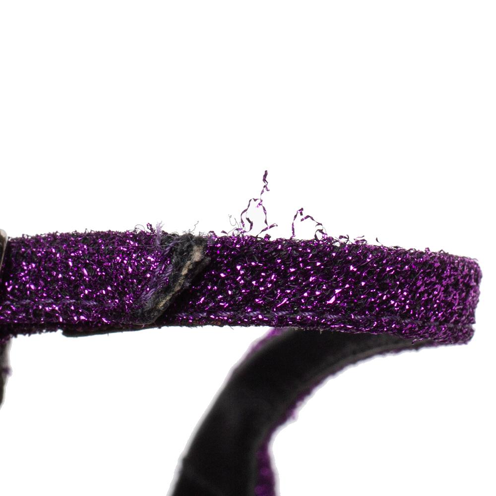 Giuseppe Zanotti Purple Black Patent Leather Peep Toe Slingback Sandals Size 37 3