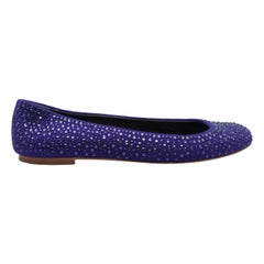 Giuseppe Zanotti Purple Embellished Ballet Flats