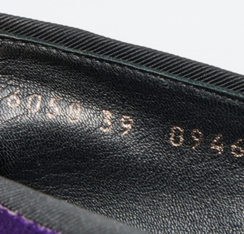 Giuseppe Zanotti Lila Samt Cap Toe Smoking Slippers Größe 39 im Angebot 4