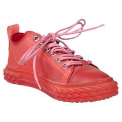 Giuseppe Zanotti Red Lace Up Blabber Trainers Size IT 37