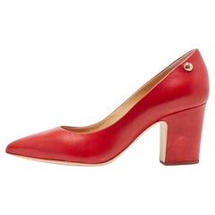 Giuseppe Zanotti Red Leather Pointed Toe Pumps Size 38