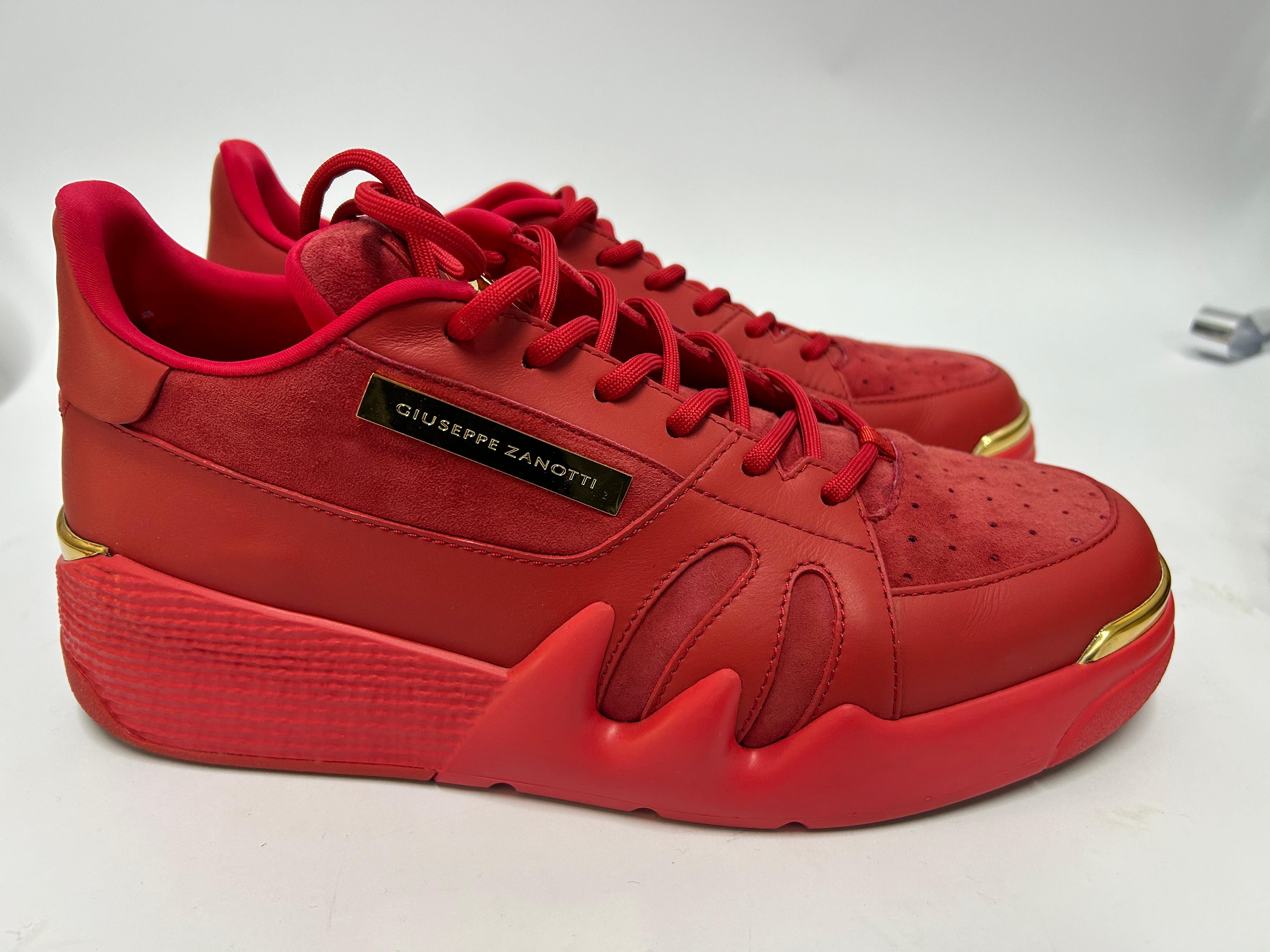 Giuseppe Zanotti Red Low-top Sneakers EU 42 For Sale 10