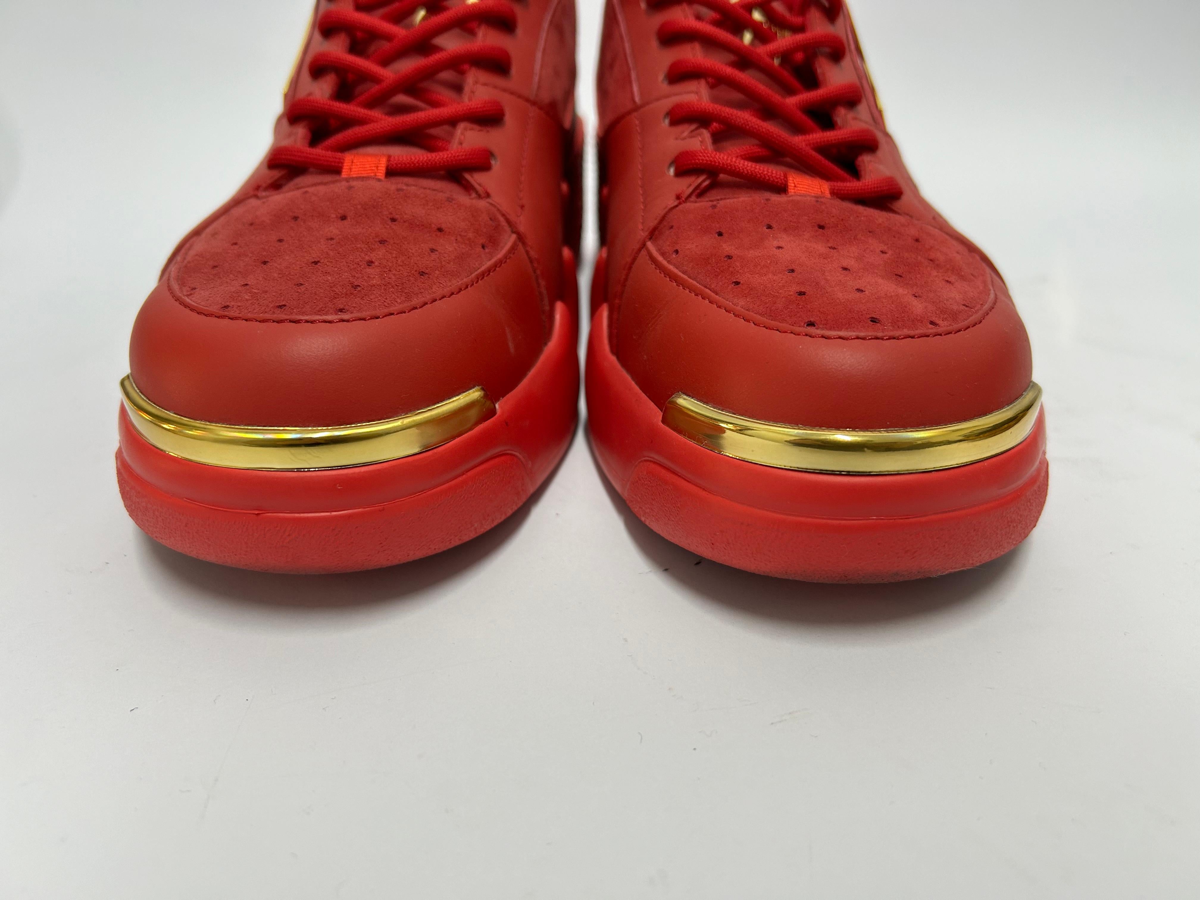 Giuseppe Zanotti Red Low-top Sneakers EU 42 For Sale 3