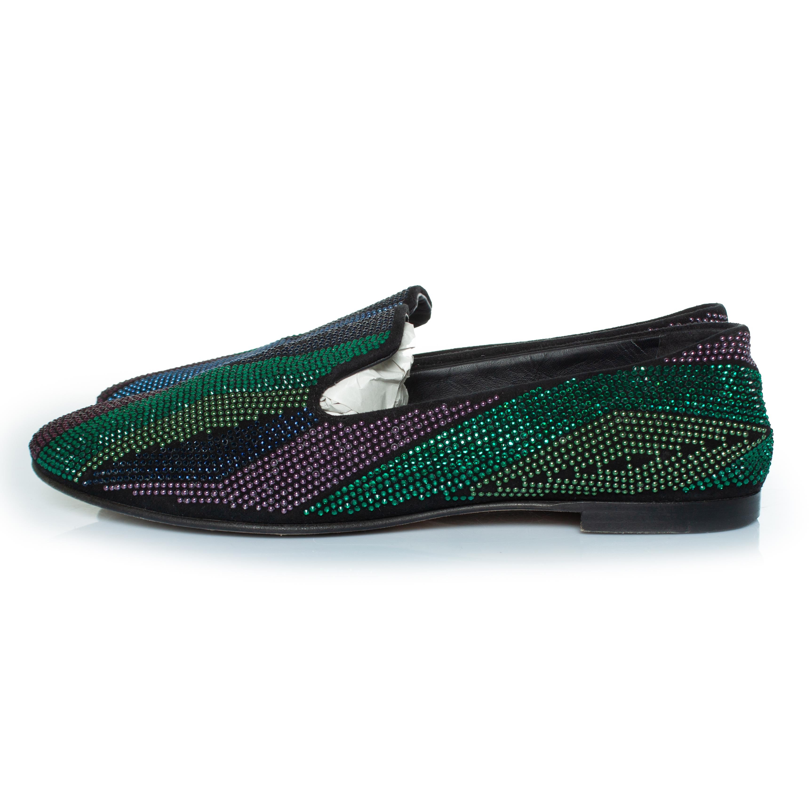 Giuseppe Zanotti, Rhinestone loafers For Sale 1