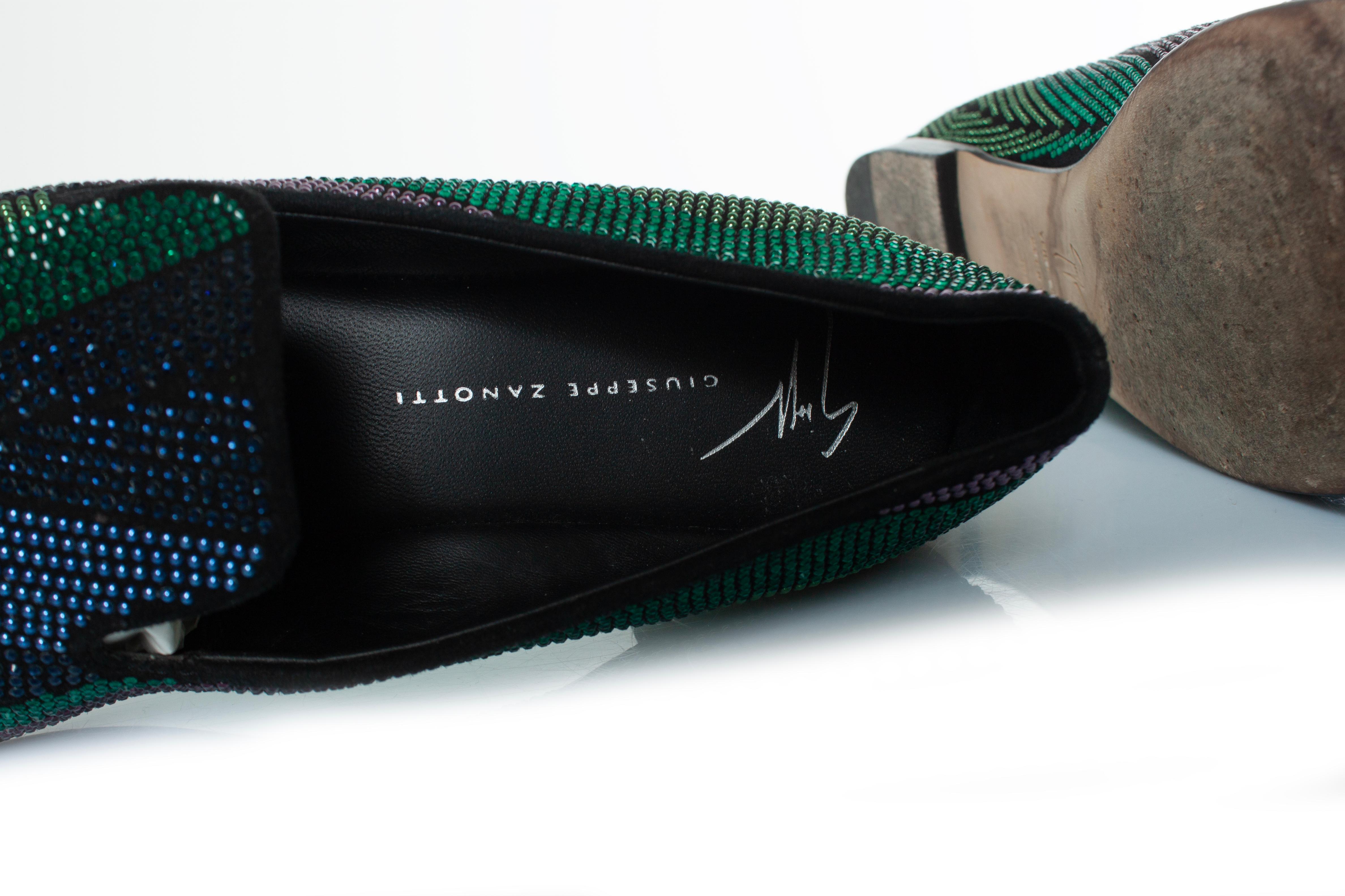 Giuseppe Zanotti, Rhinestone loafers For Sale 2