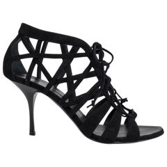 Used Giuseppe Zanotti Shoe Cage Black Suede 39 / 9 