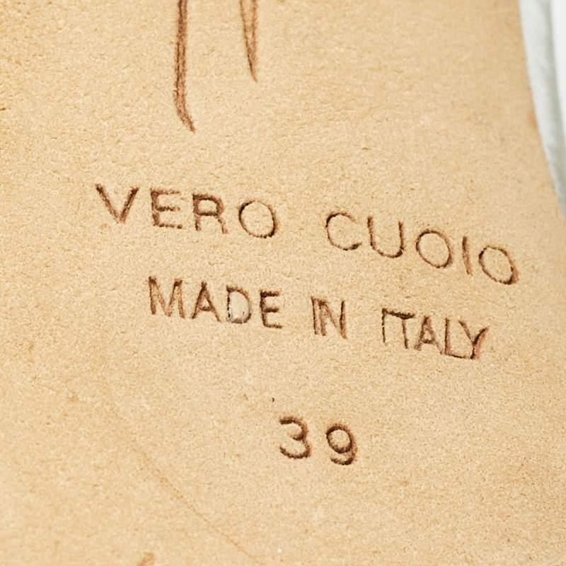 Giuseppe Zanotti Silver Sandali con Cinturino alla Caviglia Taglia 39 in vendita 3