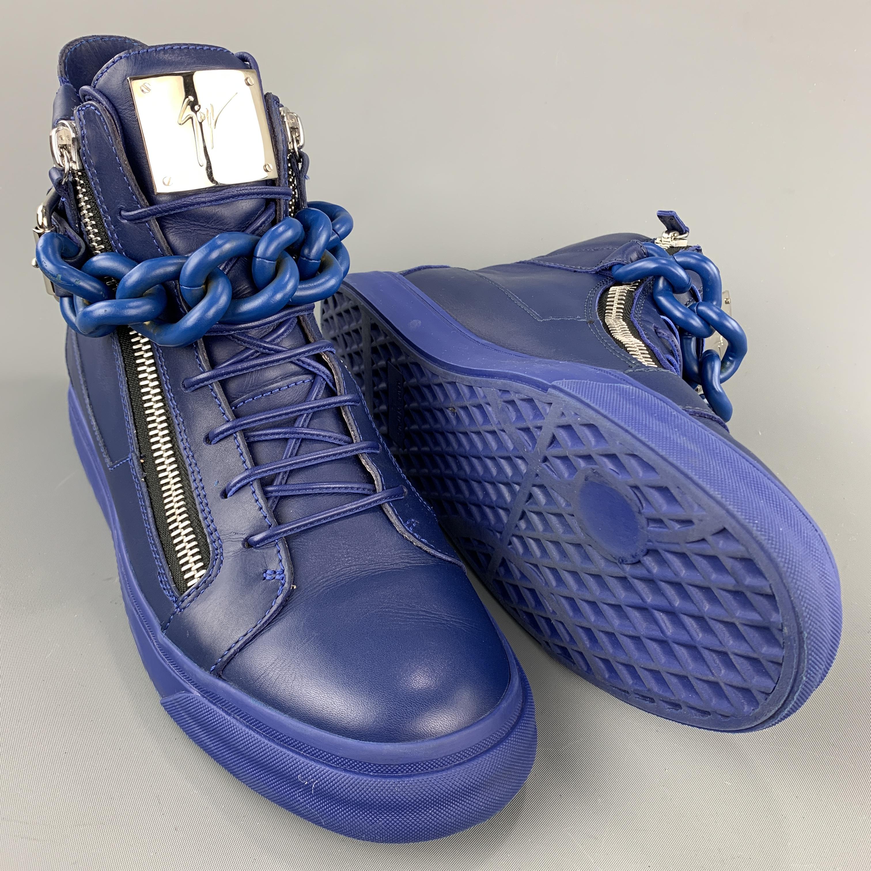 giuseppe zanotti blue sneakers