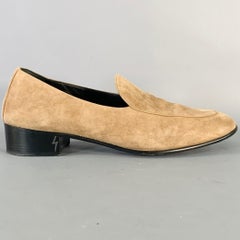 GIUSEPPE ZANOTTI Größe 11 Camel Wildleder Slip On Loafers