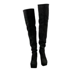 GIUSEPPE ZANOTTI Size 6.5 Black  Suede Boots