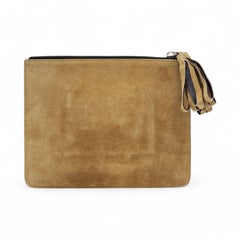 Giuseppe Zanotti Studded Clutch Bag Suede in Brown