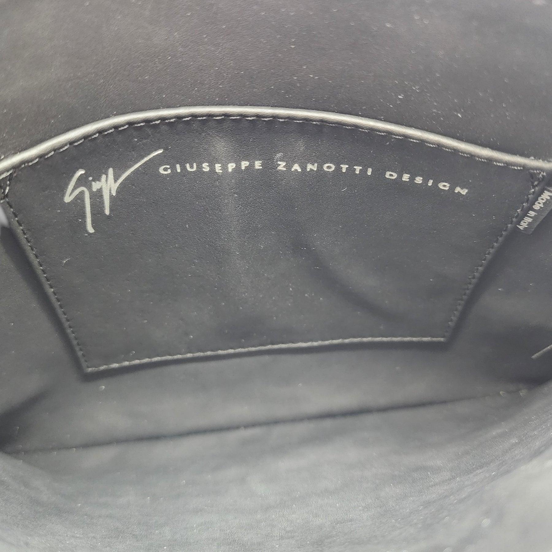 Giuseppe Zanotti Studded Clutch Bag Suede in Brown In Excellent Condition For Sale In Los Angeles, CA