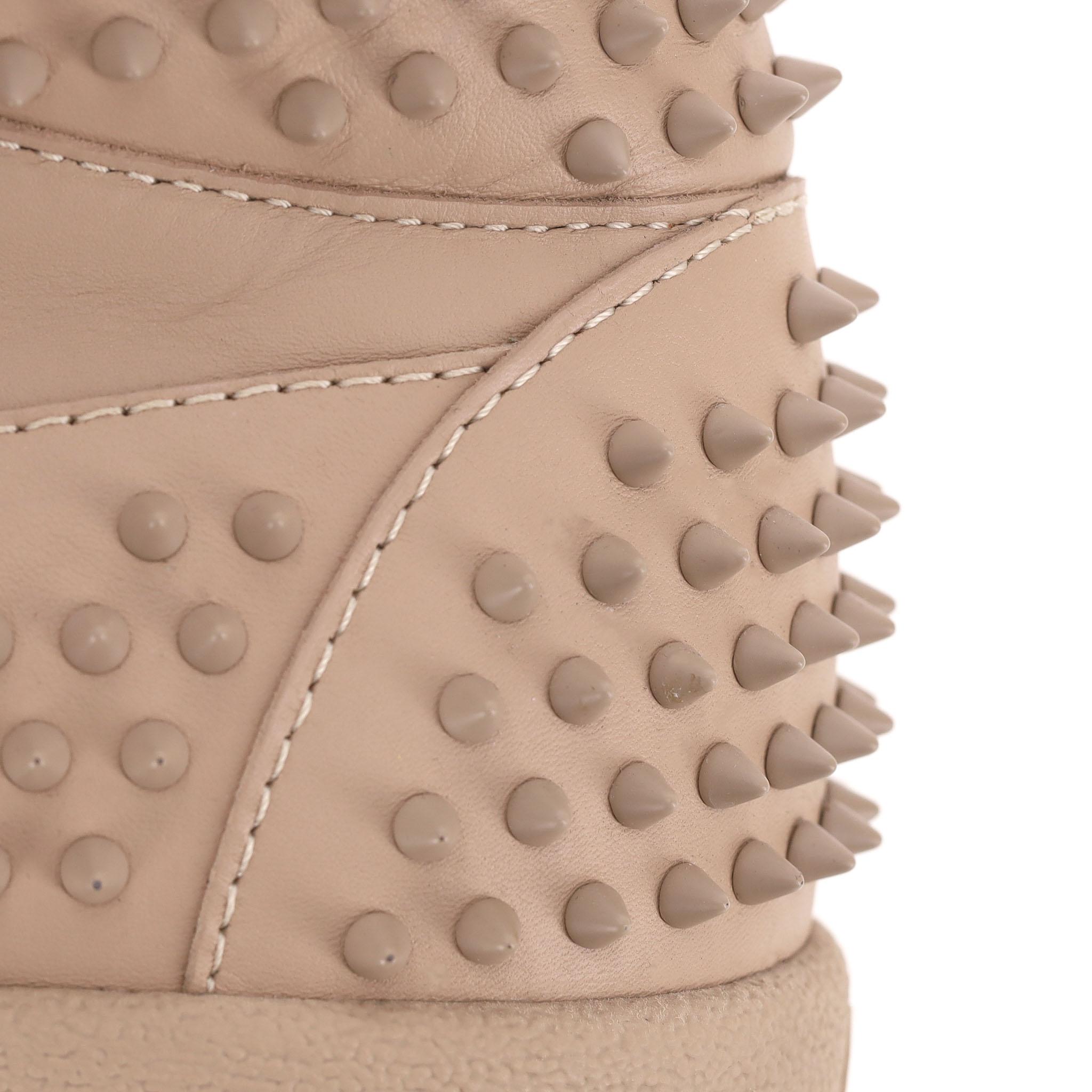 Giuseppe Zanotti - Scarpe da ginnastica in pelle con borchie in vendita 3