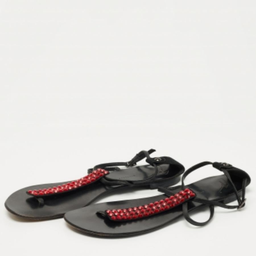 Sandalias planas con tira en T de ante y piel Giuseppe Zanotti talla 40 en venta 1