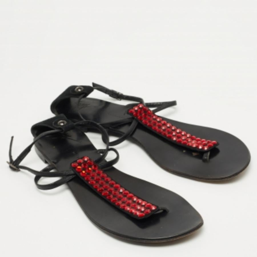 Sandalias planas con tira en T de ante y piel Giuseppe Zanotti talla 40 en venta 2