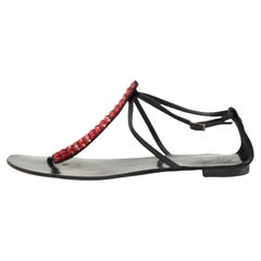 Sandalias planas con tira en T de ante y piel Giuseppe Zanotti talla 40