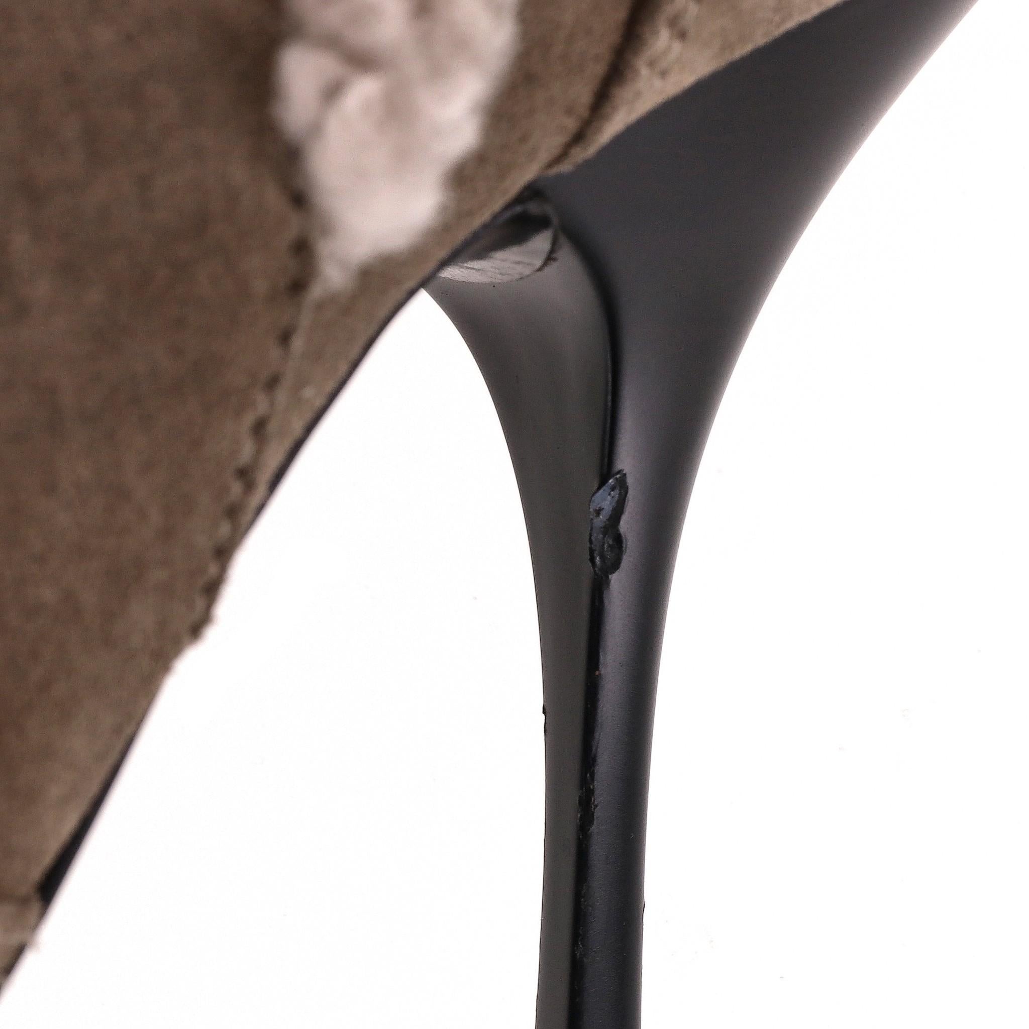 Giuseppe Zanotti - Bottines en daim bordées de shearling en vente 3