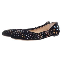 Giuseppe Zanotti, Suede Ballerina with colored studs
