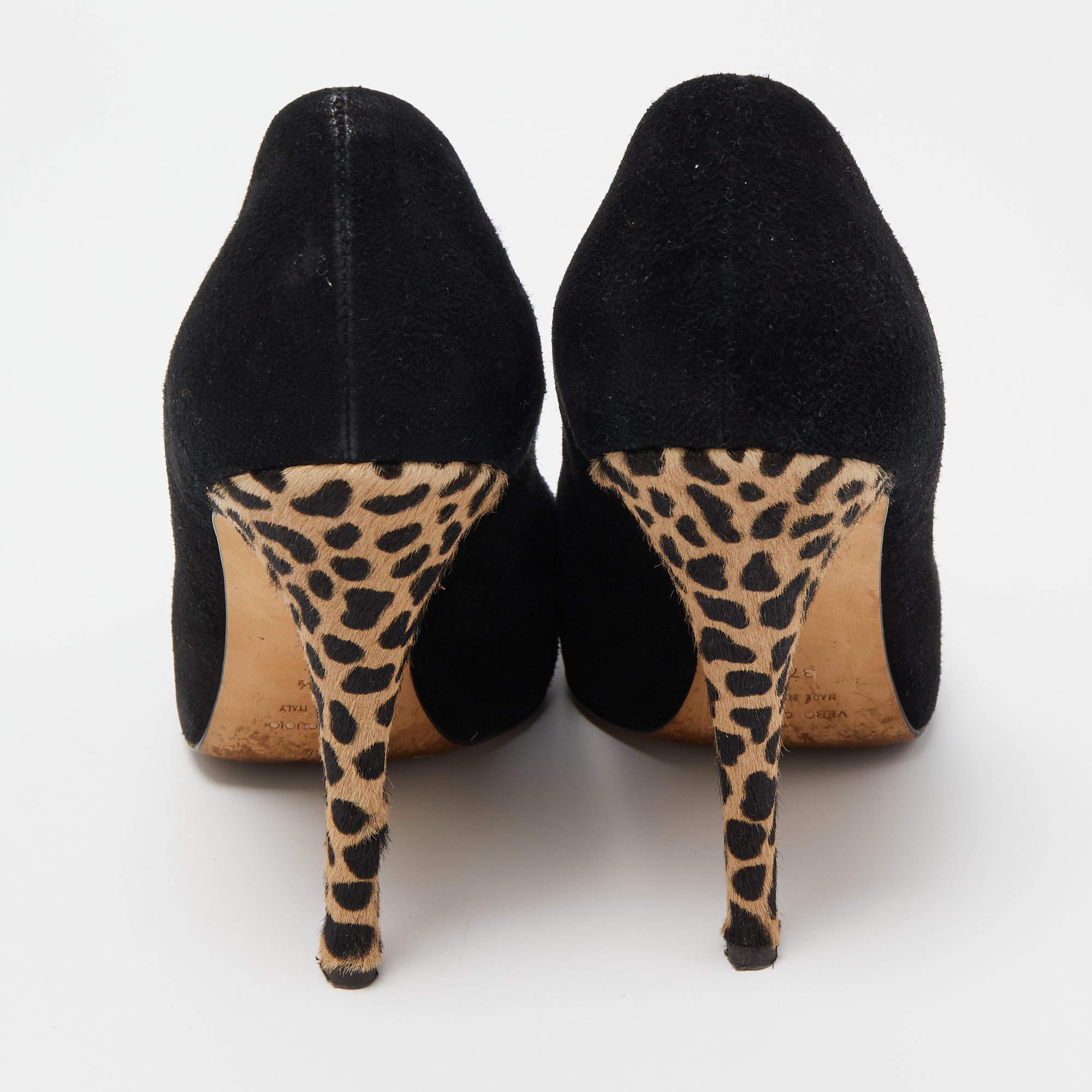 Women's Giuseppe Zanotti Suede Crystal Embellished Peep Toe Platform Pumps Size 37.5 For Sale