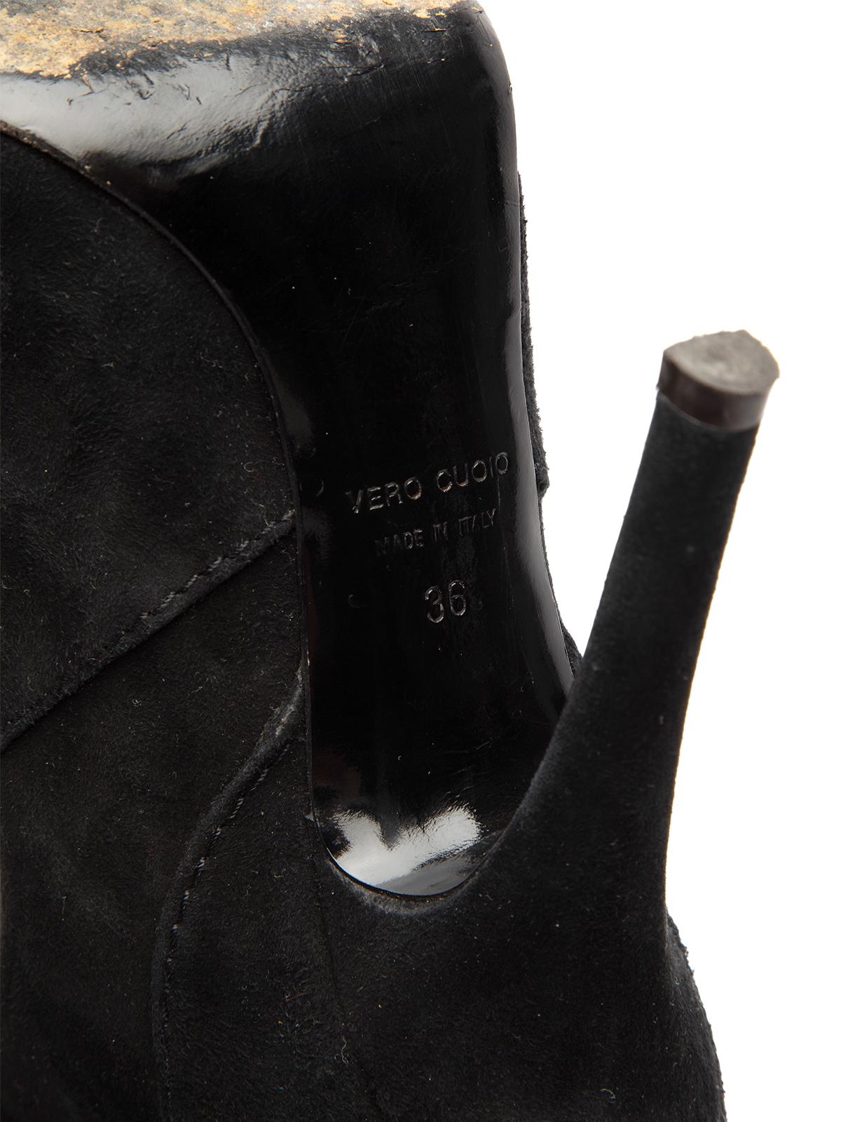 Giuseppe Zanotti - Bottines cloutées en daim et cristal, taille UK 3 en vente 1