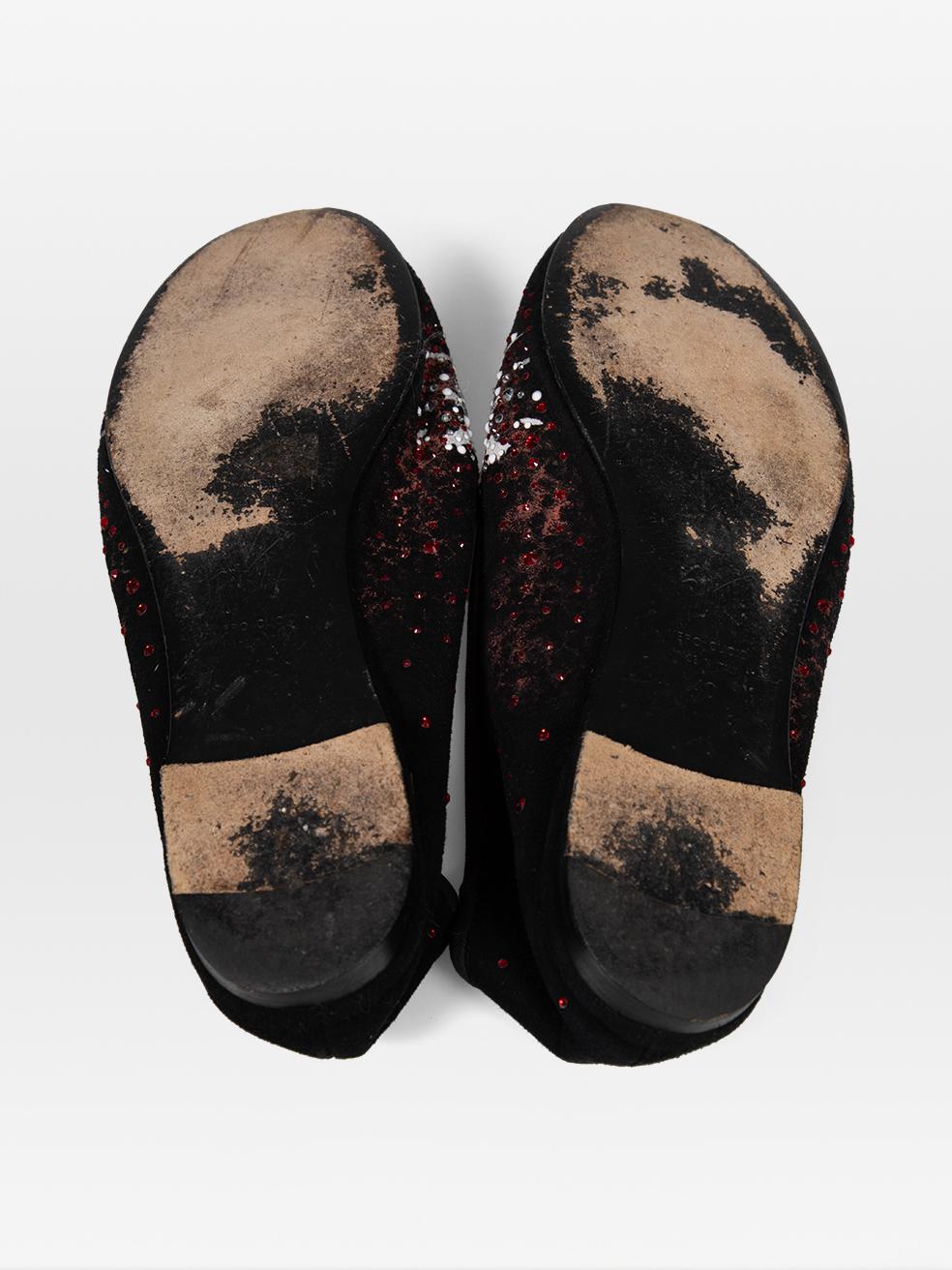 Giuseppe Zanotti Mocassins en daim avec ornements en cristal Taille IT 40 Excellent état - En vente à London, GB