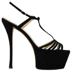Giuseppe Zanotti Suede Platform Sandals Eu 40 Uk 7 Us 10