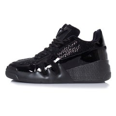 Giuseppe Zanotti, TALON black trainers with rhinestones