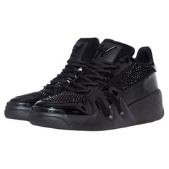 Giuseppe Zanotti, TALON black trainers with rhinestones