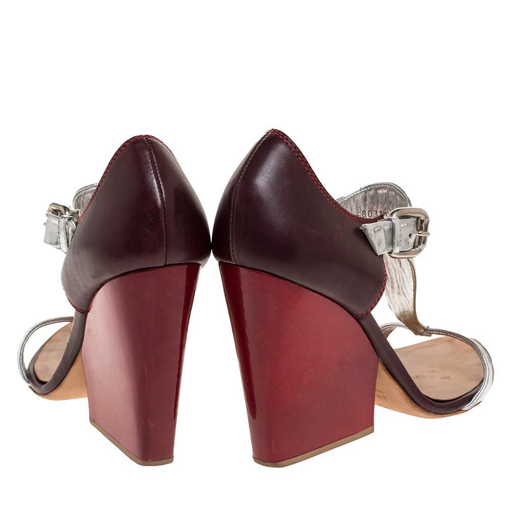 Donna Giuseppe Zanotti Sandali in pelle tricolore con cinturino alla caviglia e tacco a blocco Taglia 39,5