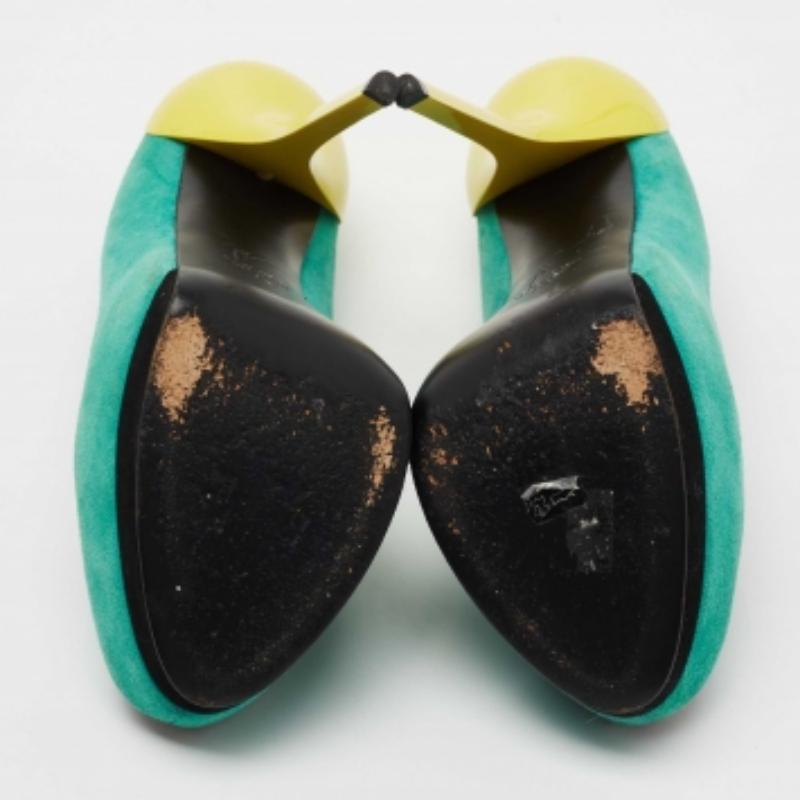 Giuseppe Zanotti escarpins à bout ouvert en daim tricolore Nana taille 40 en vente 1