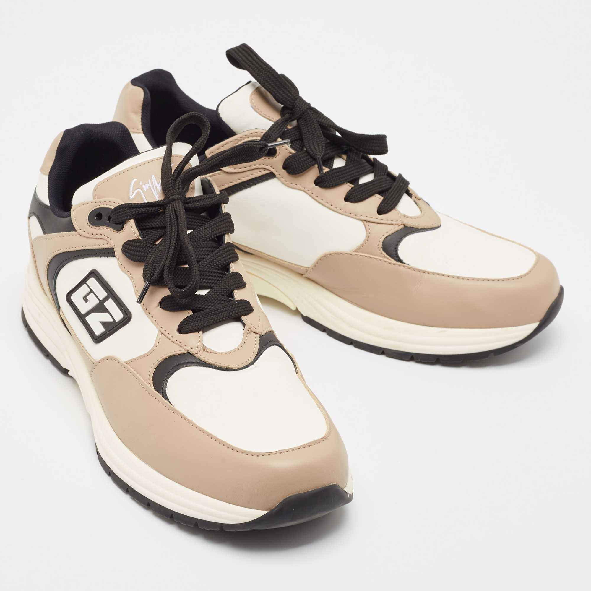 Uomo Giuseppe Zanotti Pelle Bianca/Beige GZ Scarpe da Ginnastica Basse Taglia 45 in vendita