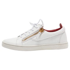 Giuseppe Zanotti Weiß Leder Brek Low Top Turnschuhe Größe 39