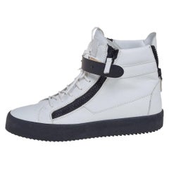 Giuseppe Zanotti White Leather May Birel Sneakers Size 43
