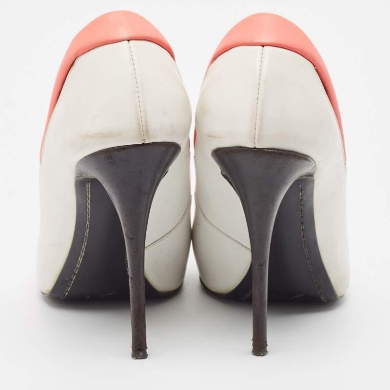 Giuseppe Zanotti escarpins à bout pointu en cuir blanc/rose taille 37 Pour femmes en vente