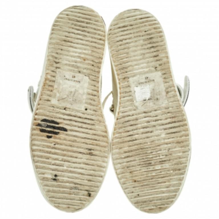 Giuseppe Zanotti Zapatillas Altas Coby Piel Pitón Blanco Tamaño 41 en venta 1