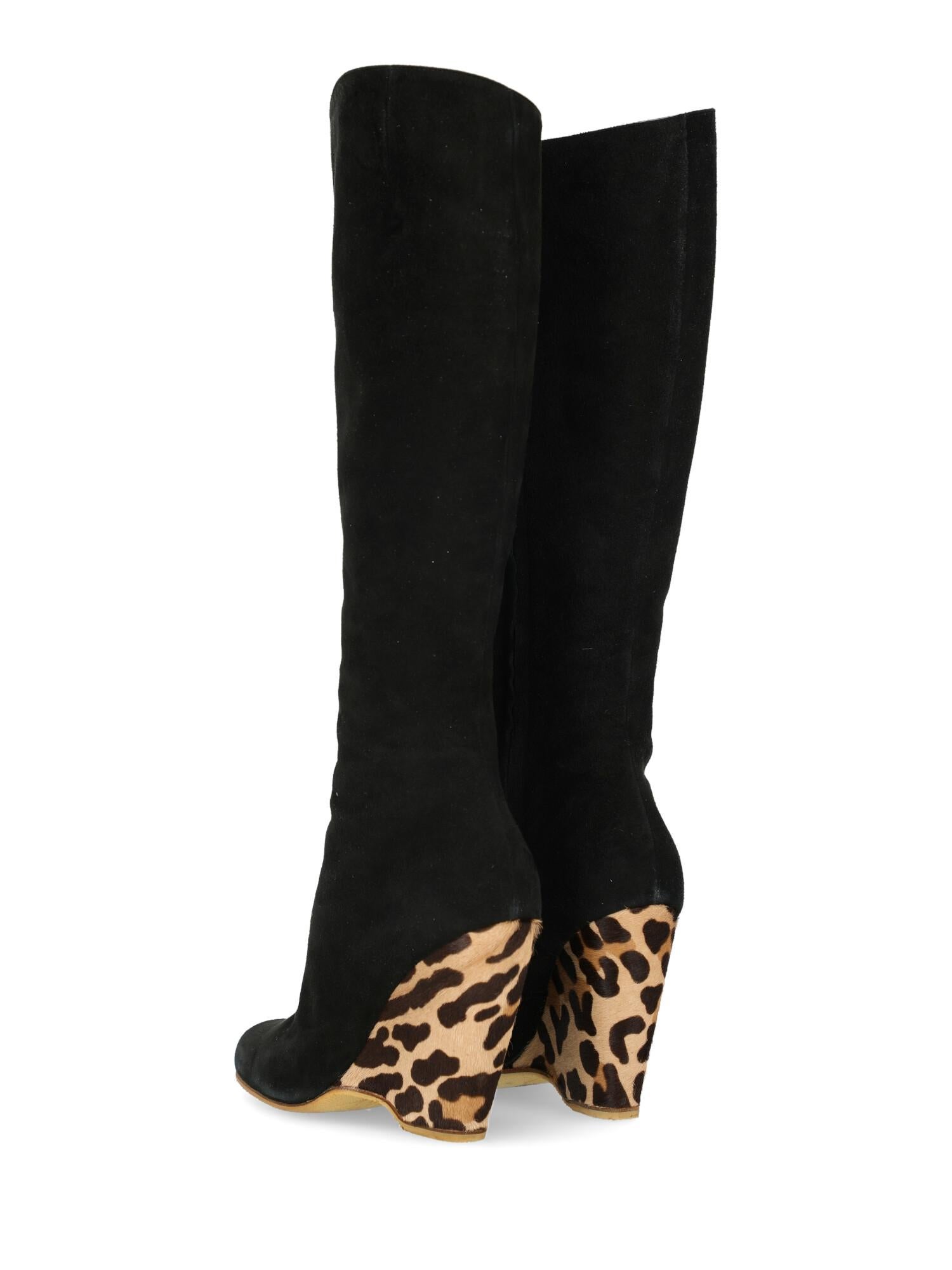 Women's Giuseppe Zanotti Woman Boots Black Leather IT 37 For Sale