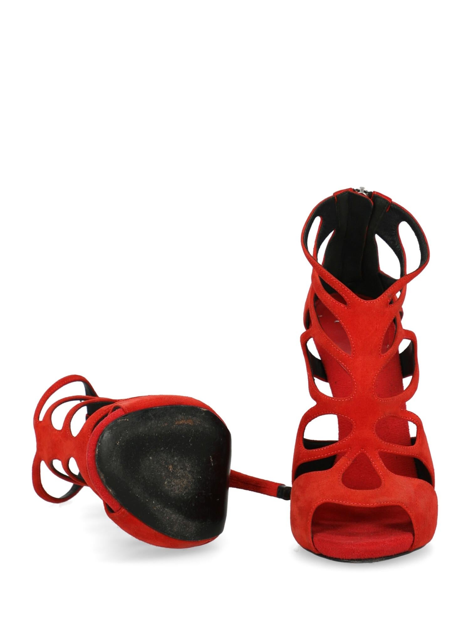 Giuseppe Zanotti Woman Sandals Red Leather IT 36 For Sale 1