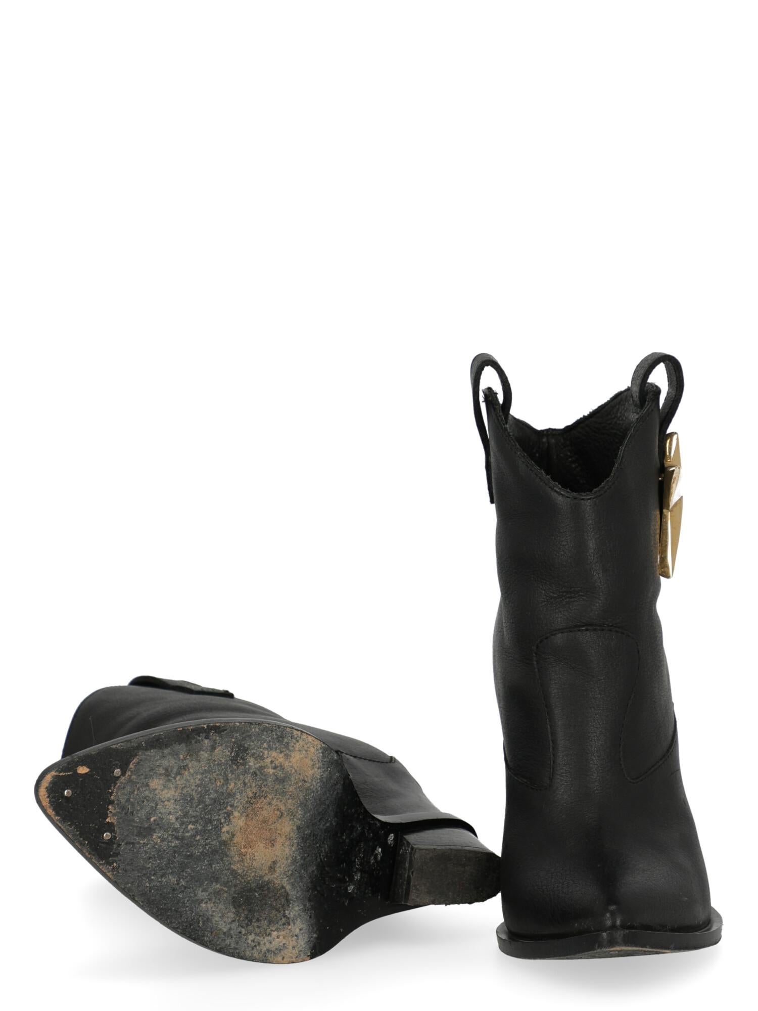 Giuseppe Zanotti  Women   Ankle boots  Black Leather EU 37 In Good Condition For Sale In Milan, IT