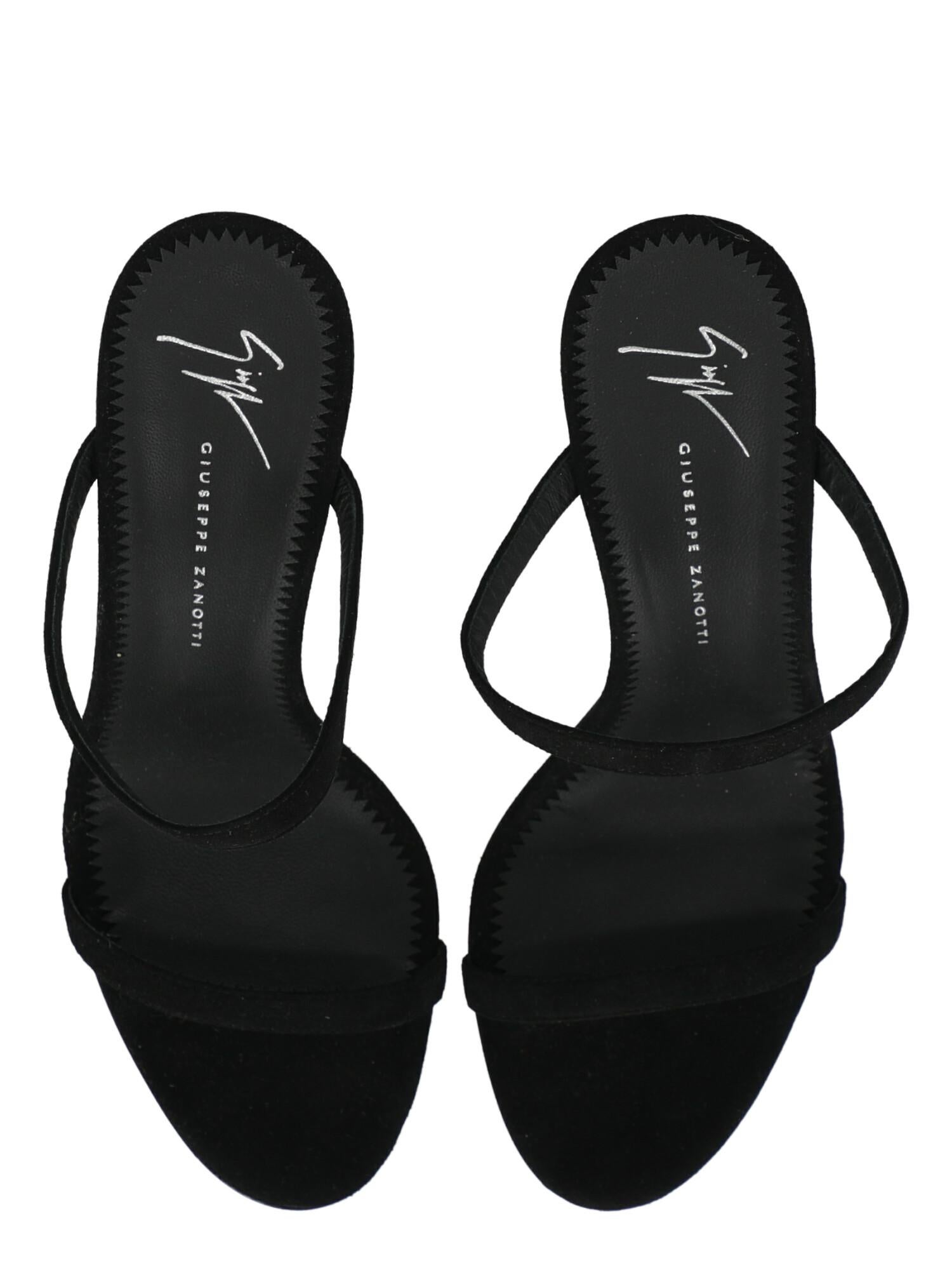 Giuseppe Zanotti Women Sandals Black Leather EU 37.5 For Sale 1