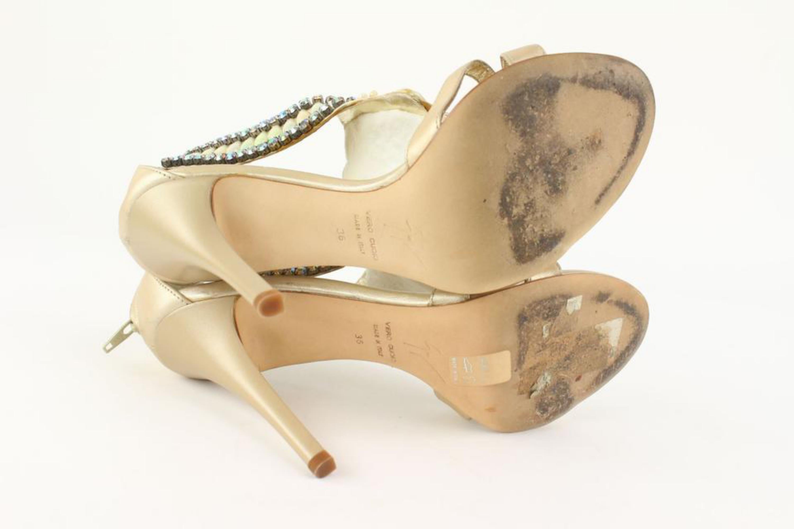 Giuseppe Zanotti Women's 36 Jeweled T-Strap Sandal 1GZ1209 For Sale 5
