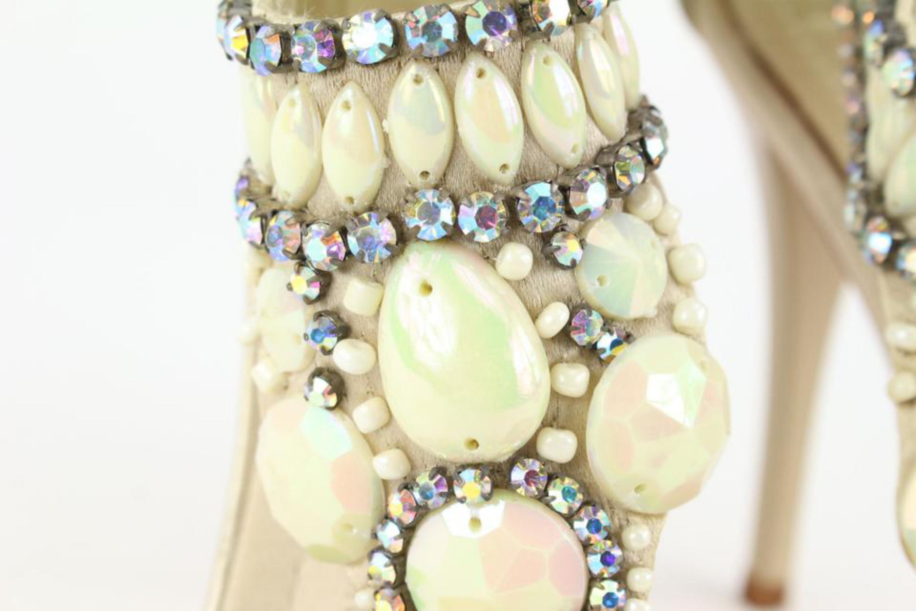 Giuseppe Zanotti Women's 36 Jeweled T-Strap Sandal 1GZ1209 For Sale 2